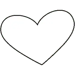Heart Shape Pattern - simple - outline - High Resolution PNG