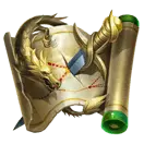Dragon Scroll - golden - dragon - No Watermark PNG