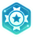 Star Badge - hexagon - High Resolution PNG