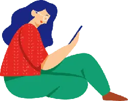 Woman Looking at Phone - leisure - High Resolution PNG
