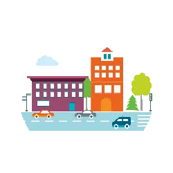 Urban Street View - sky - High Resolution PNG