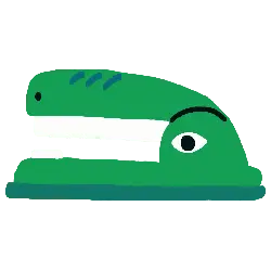 Green Stapler - office - No Watermark PNG