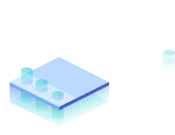 Blue Cube and Cylinder Combination - geometric shape - PNG