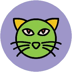 Green Cat Icon - green - Transparent Layer PNG