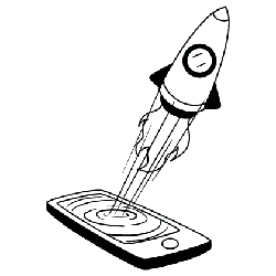 Phone Launching Rocket - phone - PNG