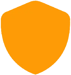 Orange Shield - graphic design - Transparent Background PNG