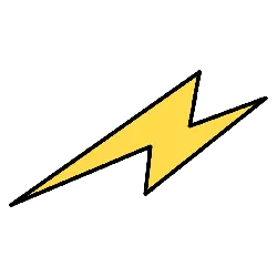 Lightning Bolt Logo - logo - black - High Resolution PNG