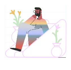 Rainbow Gradient Character Illustration - gradient - PNG Images