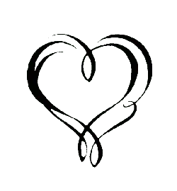 Heart Shape Pattern - lines - No Background PNG