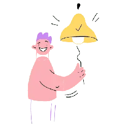 Person Ringing a Bell - thumbs up - Free PNG