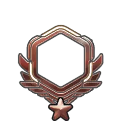 Hexagon Badge - star - wings - Transparent Background PNG