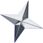 Silver Five-pointed Star - star - High Resolution PNG