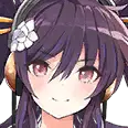 Purple-haired Girl - headphones - long hair - High Resolution PNG