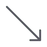 Arrow pointing to the bottom right - direction - PNG