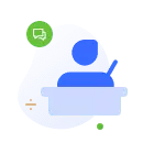 Blue Cat - cute - cartoon - PNG