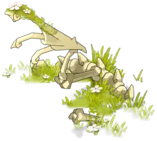 Dragon Skeleton - grass - PNG