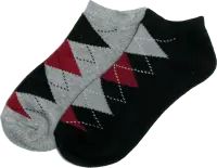 Argyle Pattern Socks - red - PNG