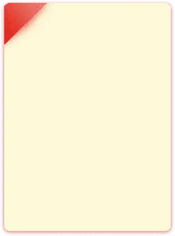 Blank Card - red corner - blank - High Resolution PNG