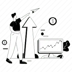 Businessman - growth - chart - Free Download PNG