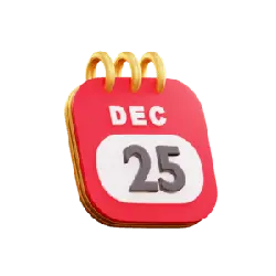 Calendar - red - Christmas - PNG Images