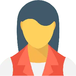 Blue-haired Woman - professional attire - Lossless PNG