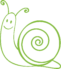 Smiling Snail - green - No Watermark PNG
