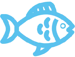 Blue Fish - simple - No Watermark PNG
