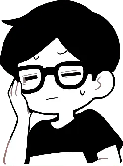 Cartoon Character with Glasses - hands on face - Lossless PNG