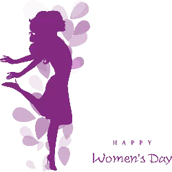 Celebrating Women's Day - silhouette - Transparent Layer PNG