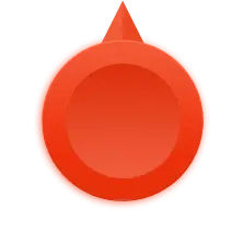 Red Button - red - glowing - High Resolution PNG