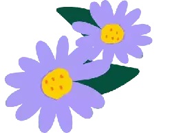 Purple Flowers - pattern - No Background PNG
