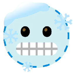 Cold Face Emoji - snow - High Resolution PNG