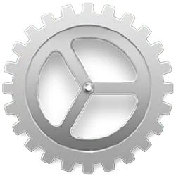 Gear - mechanical - silver - Transparent Layer PNG