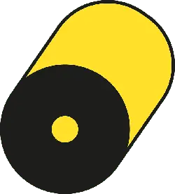 Yellow Scroll - graphic design - Transparent Background PNG