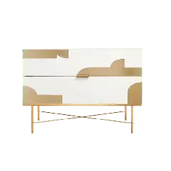 Gold Geometric Decorative Cabinet - simple - PNG Images