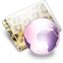 Folder and Globe - icon - High Resolution PNG