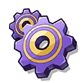 Gear - purple - yellow - PNG