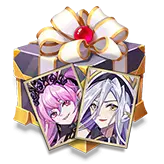 Gift Box with Anime Characters - purple - High Resolution PNG