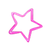Star - neon light - pink - No Watermark PNG