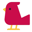Red Bird - minimalist - Free PNG