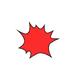 Red Star Shape - visual element - High Resolution PNG