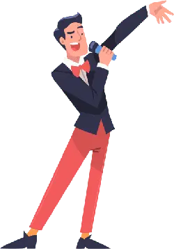Man in Suit - microphone - No Watermark PNG