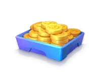 Gold Coin Box - blue - Transparent Background PNG