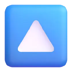 Blue Triangle Button - icon - No Background PNG