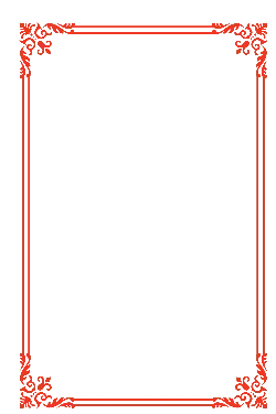 Red Border Decoration Pattern - red - black background - Transparent Layer PNG