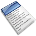 Blue Folder - document - work - No Background PNG