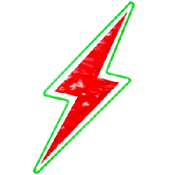 Lightning Bolt Symbol - green - Lossless PNG