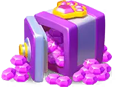 Treasure Chest - purple - open - Transparent Layer PNG