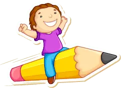 Boy on a Pencil - jumping - Lossless PNG