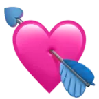 Heart Arrow Emoji - heart shape - Transparent Layer PNG